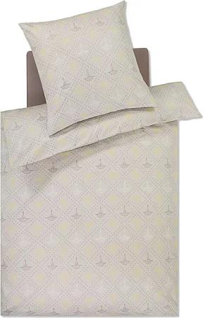 JOOP Satin-Bettwäsche CORNFLOWER CHARM 70x90 / 140x220cm Vanilla creme