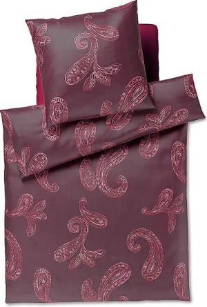 JOOP Satin Bettwäsche PAISLEY 70x90cm/140x200cm Dkl Rot dunkelrot