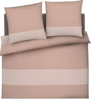 JOOP Satin Bettwäsche SPLIT 2x 70x90cm / 200x200cm Nude  beige
