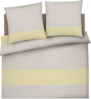 JOOP Satin Bettwäsche SPLIT 2x 70x90cm / 200x200cm Vanilla creme