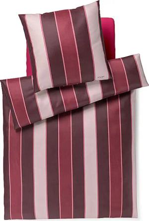JOOP Satin Bettwäsche STRIPES 70x90cm/140x200cm Dkl Rot dunkelrot