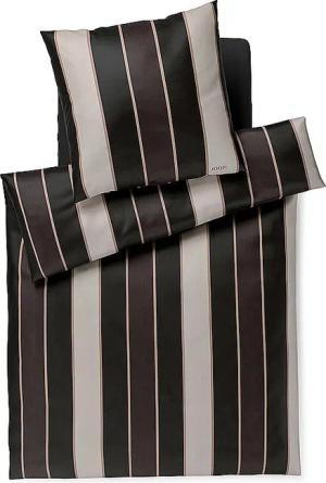 JOOP Satin Bettwäsche STRIPES 70x90cm/140x200cm Schwarz schwarz