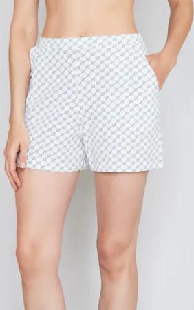 JOOP Schlafshorts "Cosy" mit Cornflower-Allovermuster, elastischer Bund