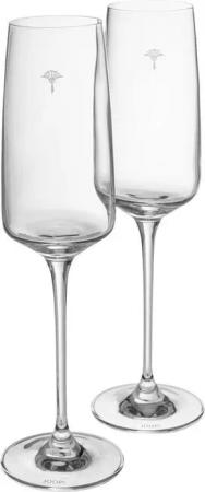 JOOP! Sektglas JOOP! LIVING - SINGLE CORNFLOWER Champagnerglas 2er Set, 2-tlg., Glas