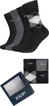 JOOP Socken "premium essentials" 4 Paar, 4 Paar tlg. mit elastischem Bund