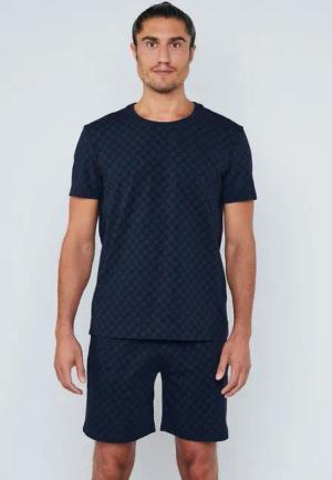 JOOP! T-Shirt Leisure mit Cornflower-Alloverprint, Regular Fit, kurzärmelig