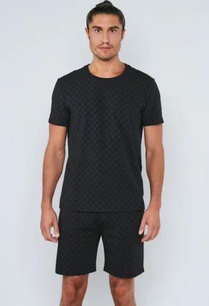 JOOP T-Shirt "Leisure" mit Cornflower-Alloverprint, Regular Fit, kurzärmelig