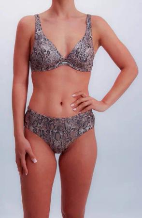 JOOP! Triangel-Bikini-Top Python, Animal-Print mit Glanz-Effekt, mit Bügel