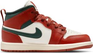 Jordan 1 Mid Kinder Sneaker - Weiß - Größe 35 - Leder