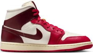 Jordan Aj1 Mid Damen Sneaker - Weiß - Größe 37.5 - Leder