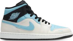 Jordan Aj1 Mid Herren Sneaker - Weiß - Größe 43 - Leder, Synthetik