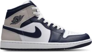 Jordan Aj1 Mid Herren Sneaker - Weiß - Größe 44 - Leder, Synthetik