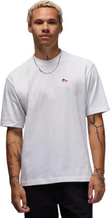 Jordan Sneaker Patch Herren T-Shirts - Weiß - Größe L - Baumwoll-Jersey