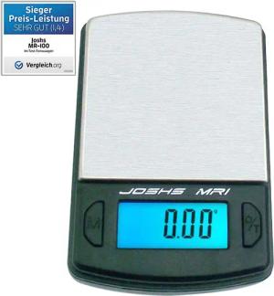 Joshs Feinwaage Digitale Taschenwaage MR1 - 100g x 0,01 g Feinwaage Goldwaage
