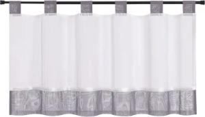 Joyswahl Scheibengardine (1 St), Schlaufen, transparent, Leinenoptik Landhausstil Cáfe Bistrogardinen Wohnzimmer