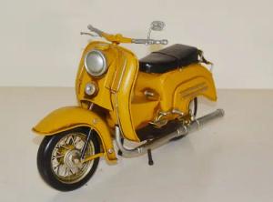 JS GartenDeko Modellmotorrad Blech Simson Roller Schwalbe Nostalgie Modellmotorrad Oldtimer L 29cm