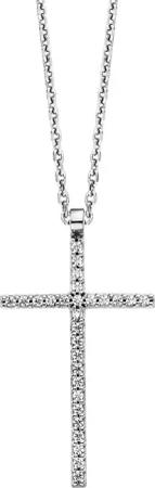 Julie Julsen Anhänger mit Kette 925/- Sterling Silber rhodiniert mit Anhänger Kreuz