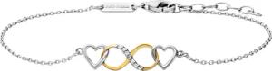Julie Julsen Armband 925 Silber rhodiniert teils vergoldet Infinity Herz