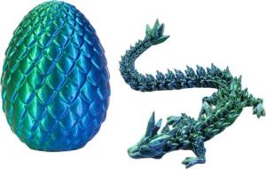 Jumpeak Tierfigur 3d drache,3d tiere,tiere figuren,Kinderspielzeug,halloween deko (22 cm Drache + 8,5 cm Drachenei), Mehrere Farben,künstlerische Kreationen,dekoration wohnzimmer