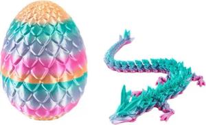 Jumpeak Tierfigur 3d drache,3d tiere,tiere figuren,Kinderspielzeug,halloween deko (22 cm Drache + 8,5 cm Drachenei), Mehrere Farben,künstlerische Kreationen,dekoration wohnzimmer