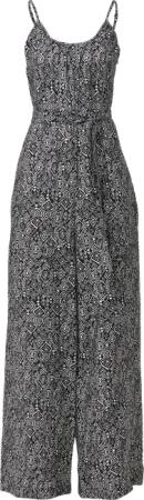 Jumpsuit aus strukturiertem Viskosemix mit verstellbaren Trägern