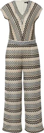 Jumpsuit aus Zick-Zack-Ajour mit V-Ausschnitt