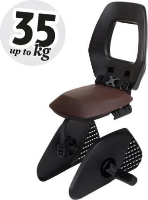 Junior Fahrradkindersitz Hinten Gepäckträger One Junior 35kg Dunkelbraun/Schwarz