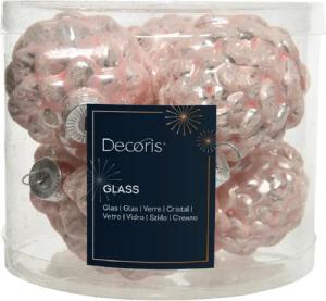 Kaemingk Christbaumschmuck Christbaumschmuck Zapfen Glas Ø 5 cm Länge 7 cm 6 Stück rosa