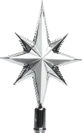 Kaemingk Christbaumspitze, Christbaumspitze Stern 25cm Kunststoff, silber