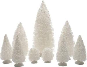 Kaemingk Dekobaum Minibaum Tannenbaum Kunststoff Indoor D.8cm H.22.5cm weiß 9 tlg.