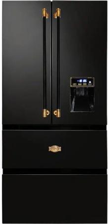 Kaiser Küchengeräte Side-by-Side Retro Kühlschrank, 183 cm hoch, 83.6 cm breit, No Frost 506 L KS 80425 Em, 83 cm breit, 183 cm hoch, 83.6 cm breit, Retro Kühlschrank, No Frost 506 L