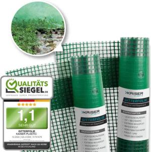 Kaiser plastic Gitterfolie - Gewächshausfolie 1,5 & 2m breite - Gartenfolie, Frühbeetfolie, Extra Stabil, Gewebeplane mit Nadelrand, Wetterfest & UV-beständig