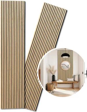 Kaiser plastic Wandpaneel Holz Akustikpaneele - Wandverkleidung, Lamellenwand, (1-tlg) in verschiedenen Größen, 3D Wandverkleidung, Schalldämmung