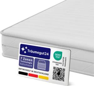 Kaltschaummatratze HydroCell - 7-Zonen Wendematratze mit zwei Liegeseiten H3&H4, Träumegut24, verschiedene Größen, Höhen und Härtegrade