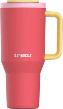 Kambukka Rio 950 ml, Pink Papaya, BPA-frei, teleskopischer Strohhalm, 24 h kalt