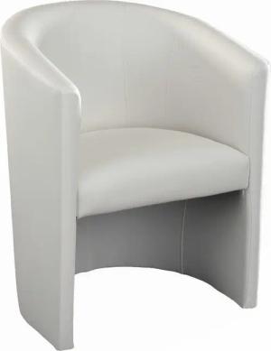 Kamil Cocktailsessel Sessel Clubsessel Loungesessel Club Möbel Bürosessel Praxismöbel Weiß (1 Set Karton, 1-St., 1 Sessel), Lieferung kommt Aufgebaut