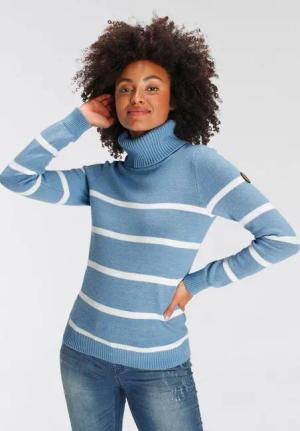 KangaROOS Rollkragenpullover in lässiger Form mit Kontraststreifen