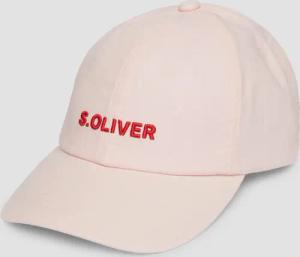 Kappe aus Leinenmix mit Logo-Stickerei