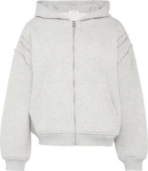 Kapuzen-Sweatshirt mit Schmucksteinen