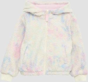 Kapuzenjacke aus Teddyplüsch mit Rippbündchen