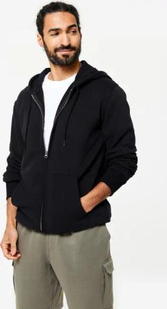 Kapuzenjacke Herren Baumwollgewebe - schwarz