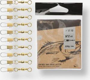 Karabiner-Wirbel Rolling Snap EDELSTAHL SW X10