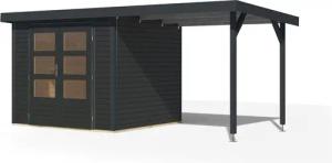 Karibu Gartenhaus Hollywood in versch. Größen und Farben, opt. mit Anbaudach