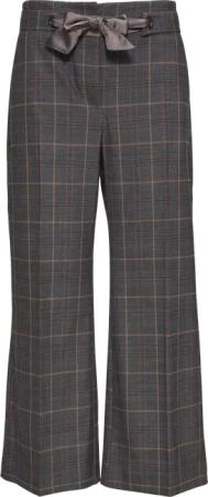 Karierte Culotte mit Bindegürtel