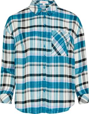 Karierte Hemdbluse aus Viskosemix im Relaxed Fit