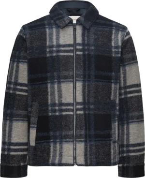 Karierte Hemdjacke aus Wollmix