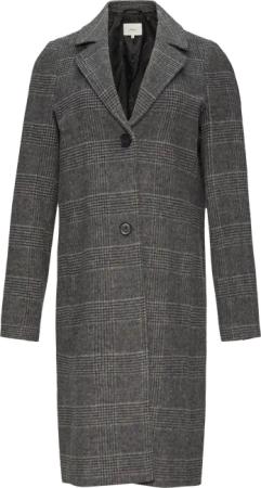 Karierter Mantel aus Wollmix