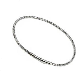 Karisma Schmuck Armreif Damen Edelstahl Armband Draht 2mm Dicke Länge 19cm BSE206, Frauenschmuck