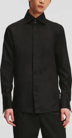 Karl Lagerfeld - ESSENTIAL KARL-HEMD - Größe 40 - schwarz