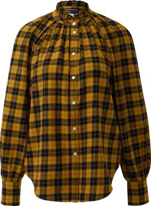 Karobluse mit Raglanärmel und Rüsche am Stehkragen